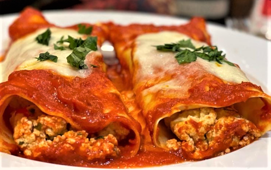 MANICOTTI AI TRE FORMAGGI