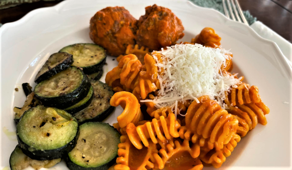Polpette con le zucchine e la pasta